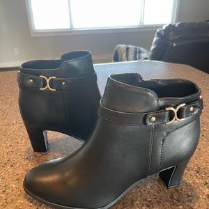 Charter Club, black dress boots.